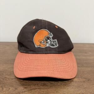 Vintage Cleveland Browns Logo Snapback Adult Brown One Size Logo Athletic Men’s